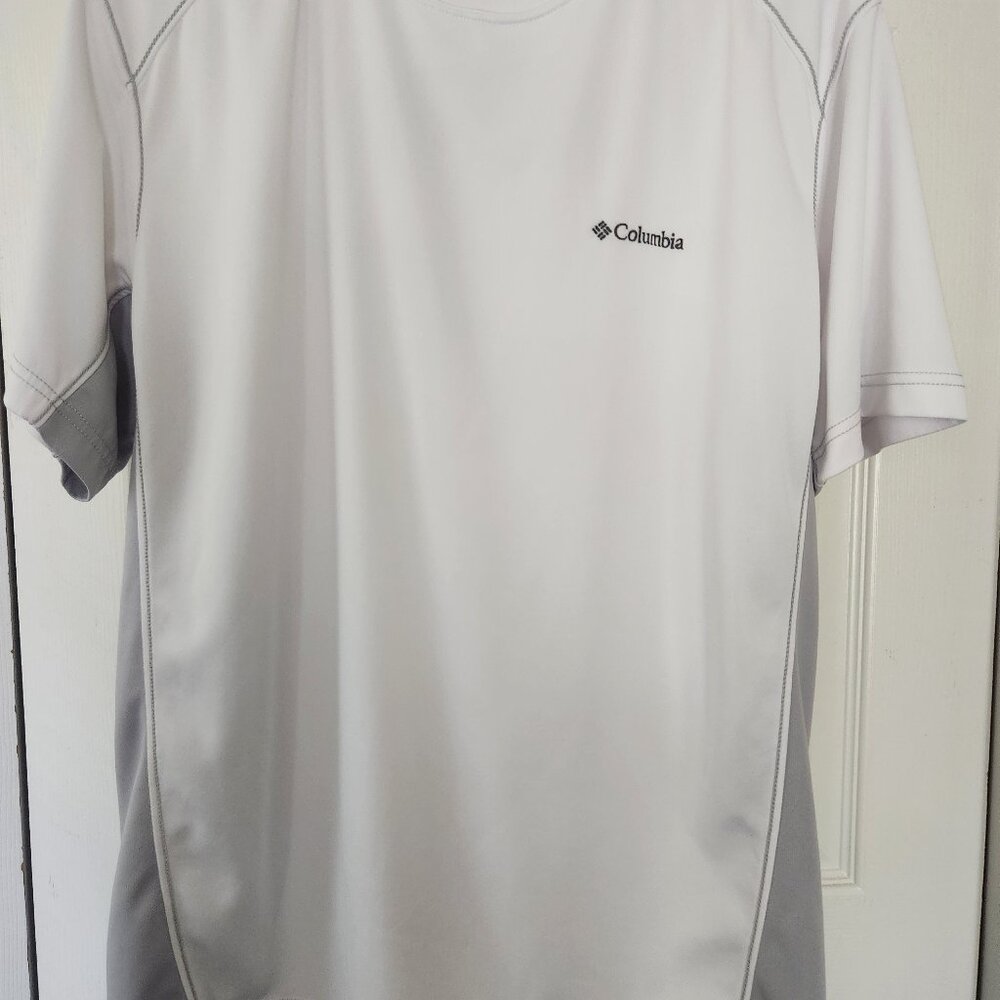 Men's White/Gray Columbia XL Shirt